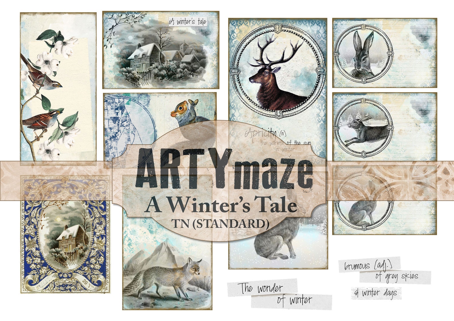 Printable A Winter's Tale TRAVEL Notebook Ideal for | Etsy