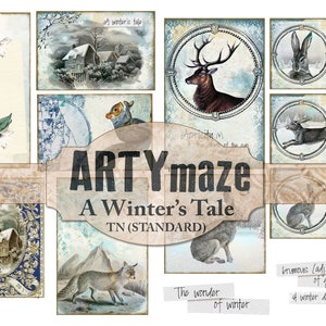 Printable A Winter's Tale TRAVEL Notebook Ideal for an INSERT. Printed ...