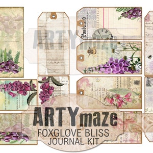 FOXGLOVE BLISS Journal Kit INSTANT Download Artymaze Bild 6
