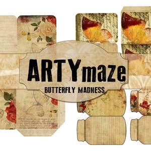 BUTTERFLY Madness Printable Hybrid Journal ADD ons INSTANT download image 2