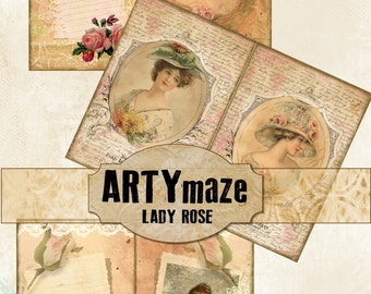 LADY ROSE Digital Journal  *instant download*