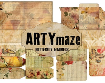 BUTTERFLY Madness Printable Hybrid Journal  ADD ons  INSTANT download