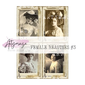 BELEZAS FEMININAS #3 cartões de DIÁRIO