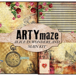 ALICE in WONDERLAND full size Journal Kit INSTANT Download