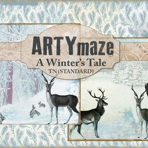 Printable A Winter's Tale TRAVEL Notebook Ideal for an INSERT. Printed ...