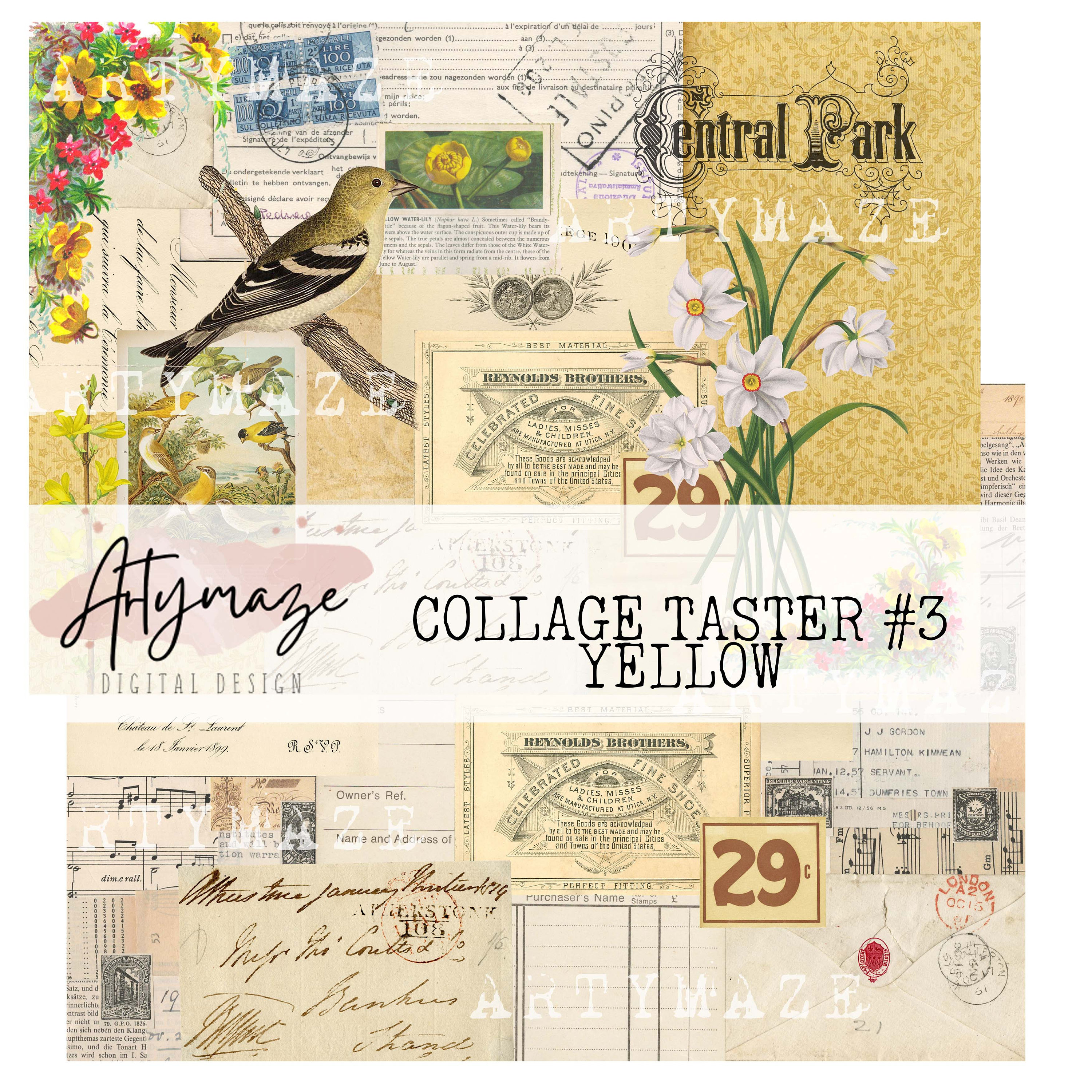 COLLAGE TASTER Pages #3   YELLOW