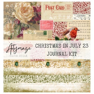 CHRISTMAS IN JULY (23), junk journal, christmas papers, paper craft, journal, printable, scrapbooking