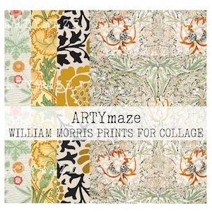 WILLIAM MORRIS COLLAGE Sheets  & Bonus Pages