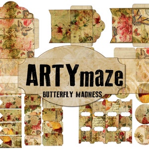 BUTTERFLY Madness Printable Hybrid Journal ADD ons INSTANT download image 3