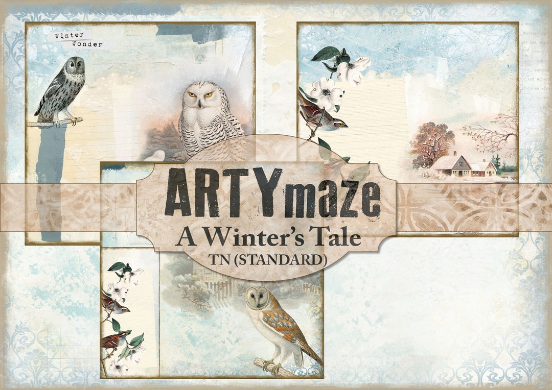 Printable A Winter's Tale TRAVEL Notebook Ideal for an INSERT. Printed ...