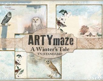 Carnet de VOYAGE A Winter's Tale imprimable idéal pour un INSERT. Taille de la page imprimée 8,5" x 8,25