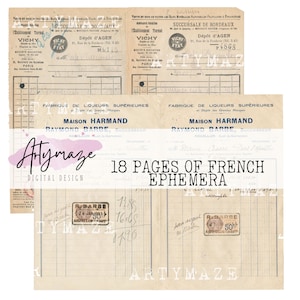 FRANSE EPHEMERA #1 18 pagina&#39;s uit mijn persoonlijke collectie