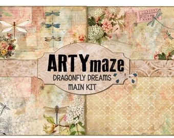 DRAGONFLY DREAMS full size Journal Kit INSTANT Download