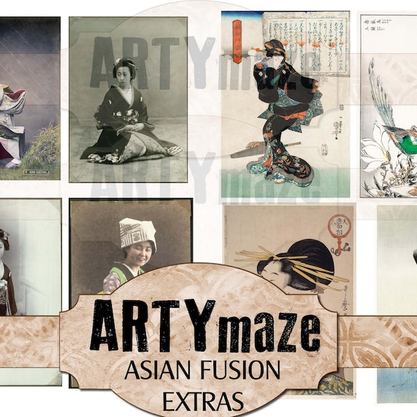 ASIAN FUSION printable EXTRAS    Instant download Artymaze