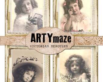 VICTORIAN BEAUTIES #1   JOURNALING cards/Ephemera