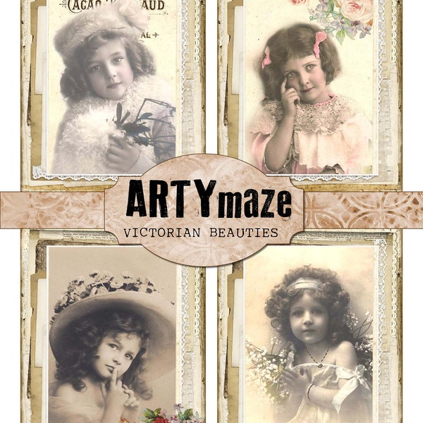 VICTORIAN BEAUTIES #1   JOURNALING cards/Ephemera