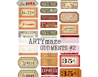 Zestaw TICKET oddments 2 idealny do COLLAGE & CLUSTER. Artymaze