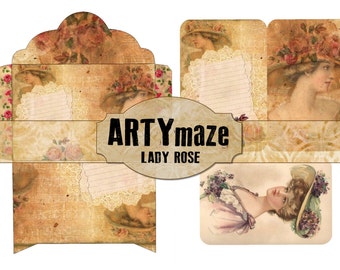 LADY ROSE Printable  Journal  ADD ons  Instant download