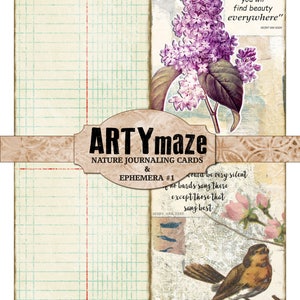 Cartes de journalisation sur le thème de la nature et ephemera #1