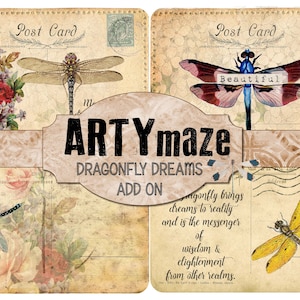 DRAGONFLY DREAMS  Journal ADD on   Instant download