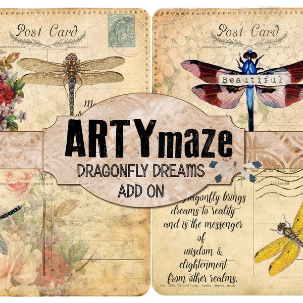 DRAGONFLY DREAMS  Journal ADD on   Instant download