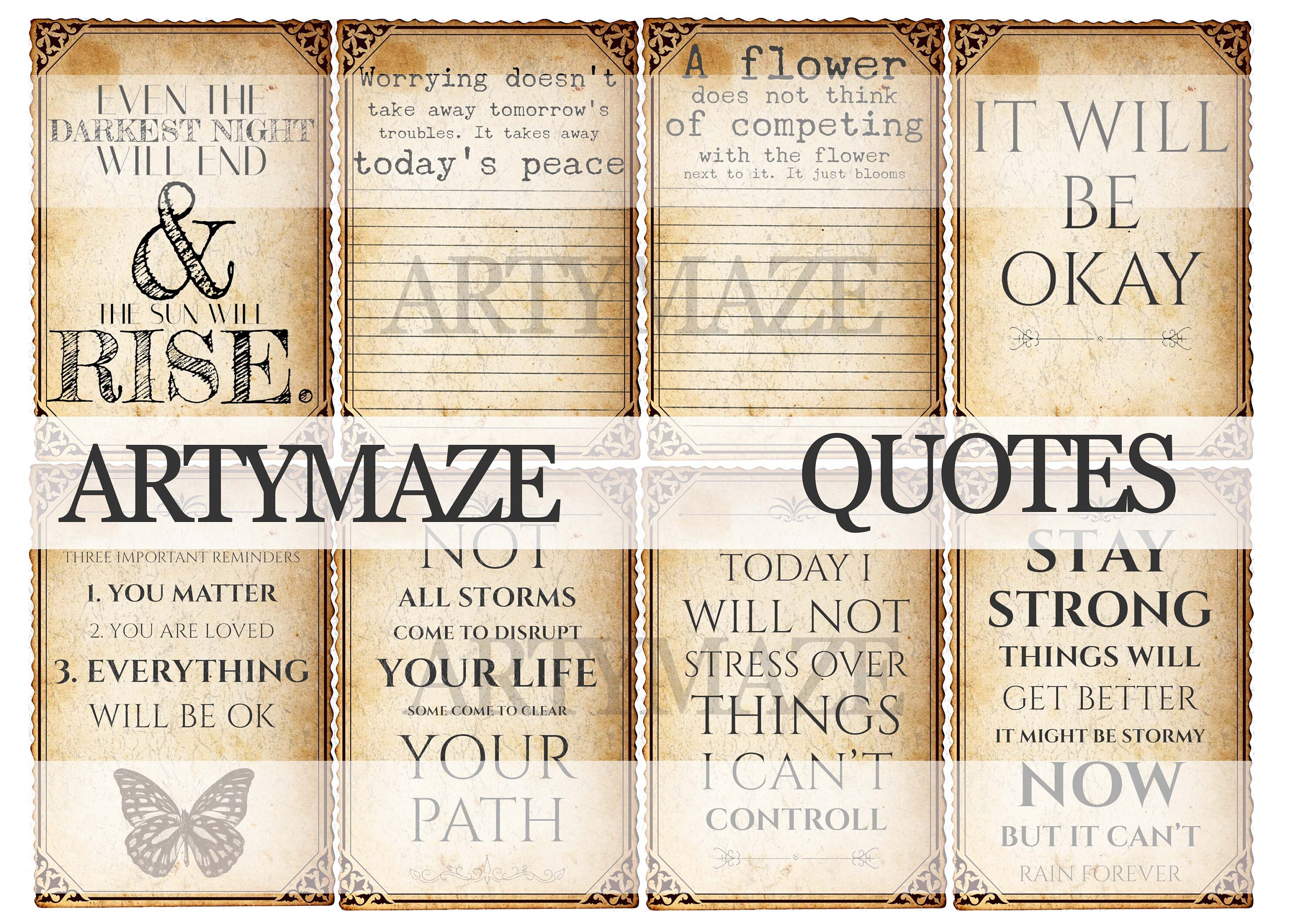 QUOTE Journaling CARDS & TAGS