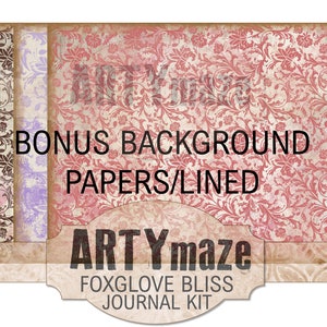 FOXGLOVE BLISS Journal Kit INSTANT Download Artymaze Bild 4