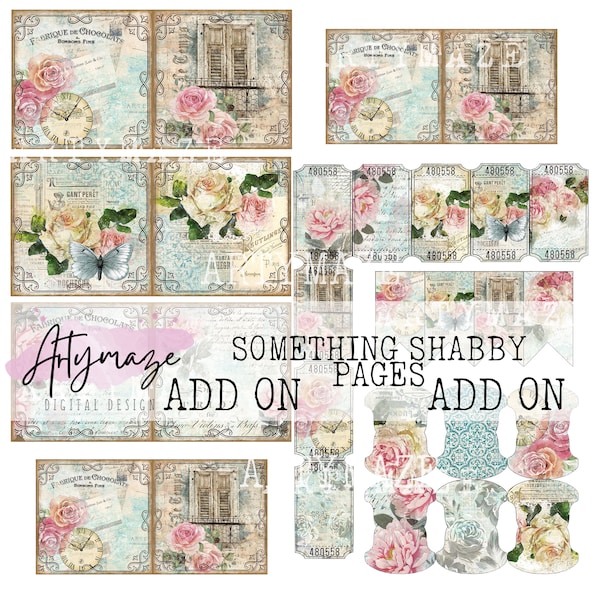 SOMETHING SHABBY  Journal ADD on & Free kit