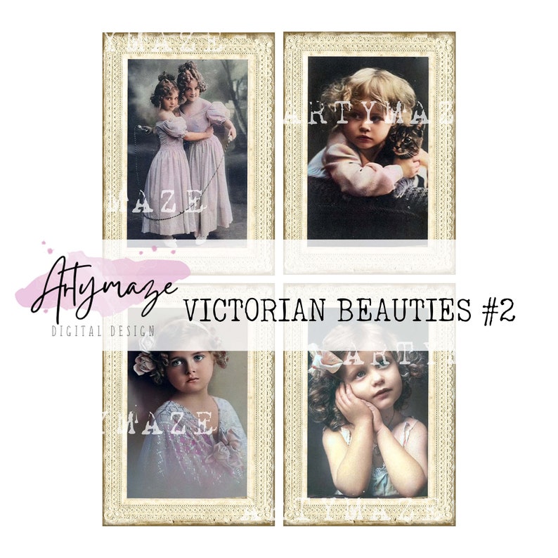 VICTORIAN BEAUTIES 2 JOURNALING cards image 2