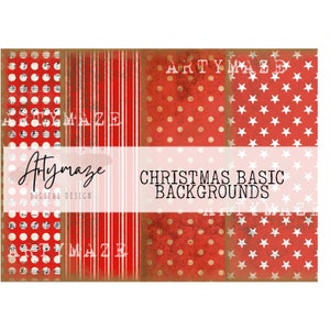 CHRISTMAS BASIC BACKGRONDS Christmas printable,Christmas digital, Traditional Christmas , Christmas junk journal