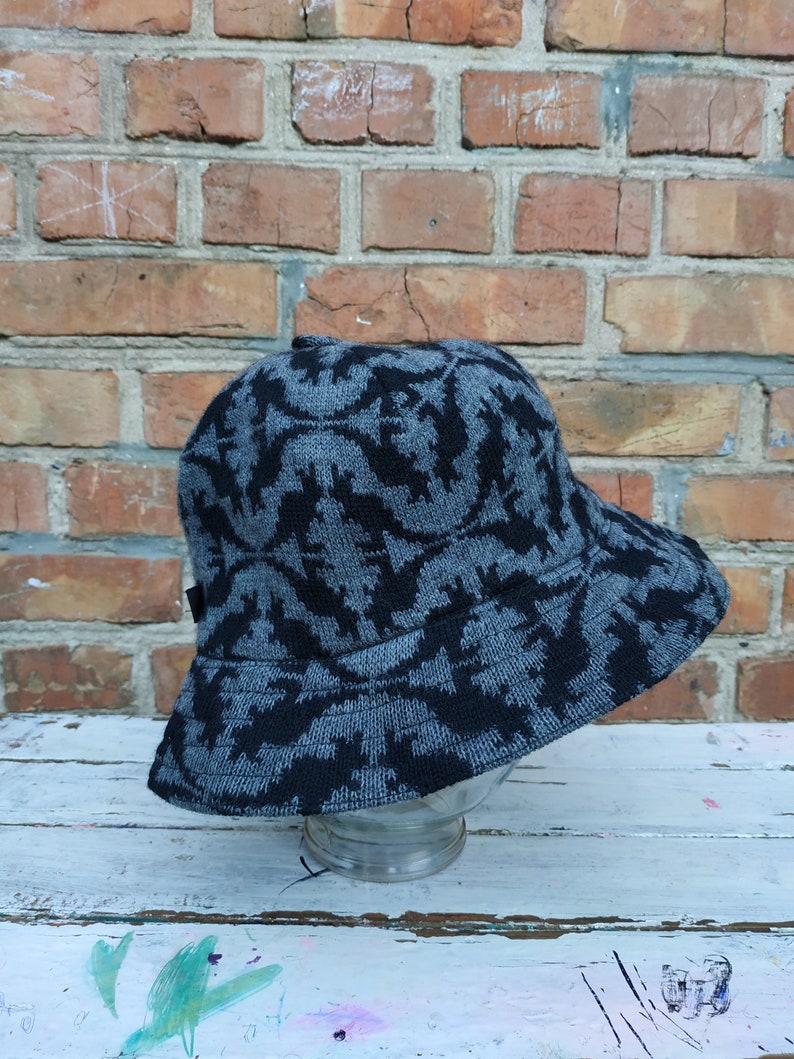 Vintage 90s Kangol RN68438 Gray \u0026 Black 