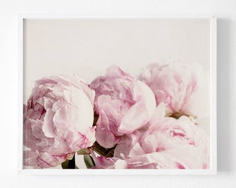Peony print, flower photography, girl bedroom decor, pink art ,pink flower ,photography peony, photography botanical, print nursery decor