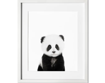 Panda Print, Baby Panda Print, Panda Nursery Print, Modern Nursery Decor,  Baby Shower Gift, kids poster, girls room art, boys room art