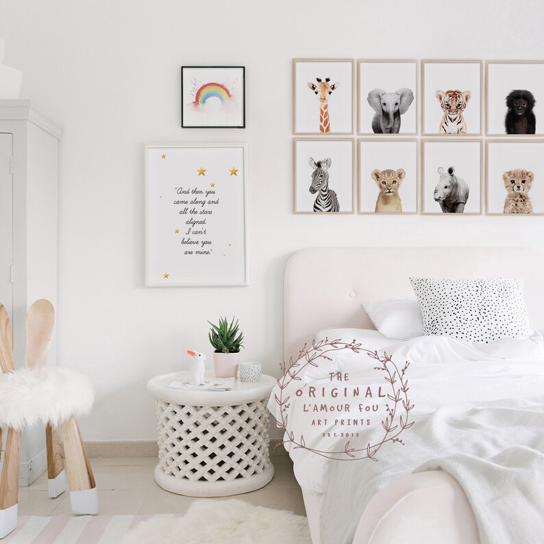 Safari Nursery Prints Set of 8 Prints Nursery Decor Nursery Etsy