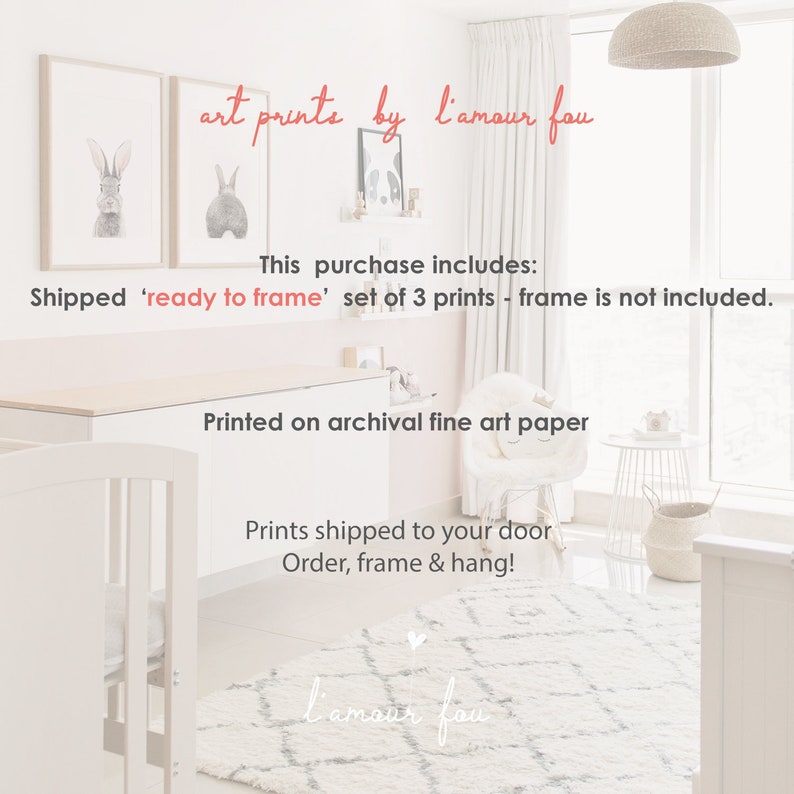 Set of 3 Prints Nursery art Nursery wall decor Wall print Etsy