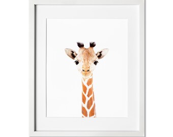 Baby Giraffe Print - Baby Animal Prints - Giraffe Nursery Wall Art - Giraffe Nursery Decor - Giraffe Nursery Print, Baby Giraffe Nursery Art