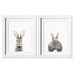 Nursery Bunny Prints, Set of 2 Bunny Nursery Prints, Nursery Decor, Rabbit Prints for nursery, Nursery Wall Art 