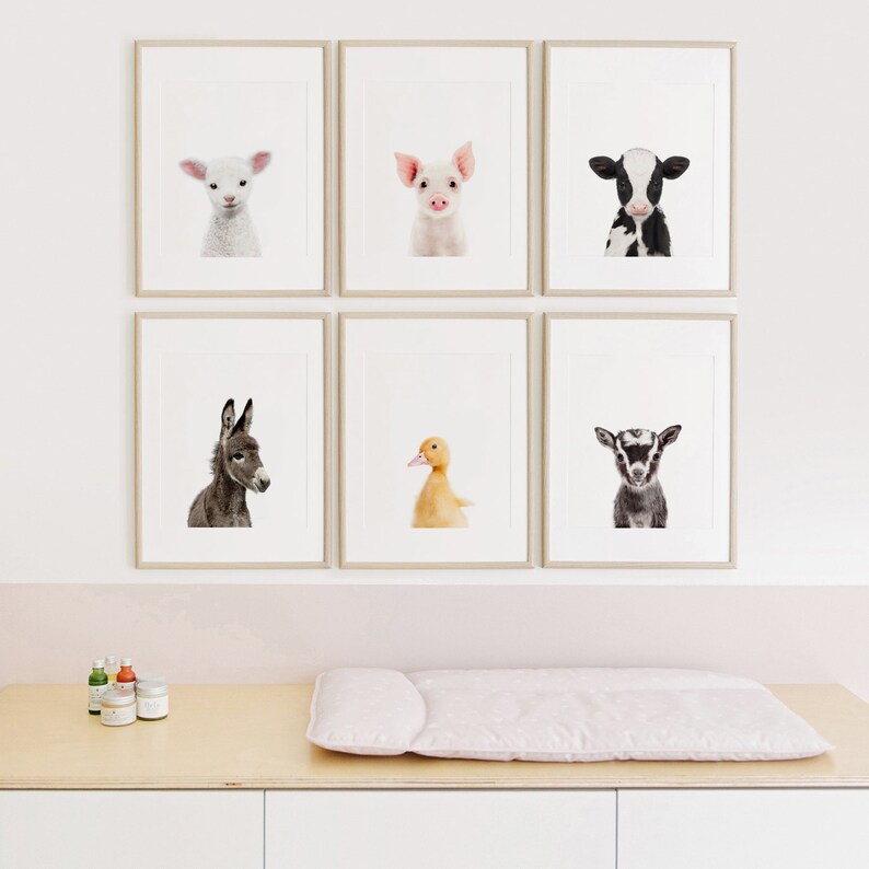Farm Nursery Prints Set of 6 Farm Nursery Decor Farm Baby Etsy