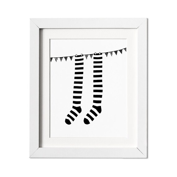 monochrome nursery prints