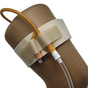 Beige Light Tan Elastic Foley Catheter Leg Strap | MEDIUM | Medical Accessory, Urinary Tube Strap, Catheter Holder, Catheter Bands, Cath