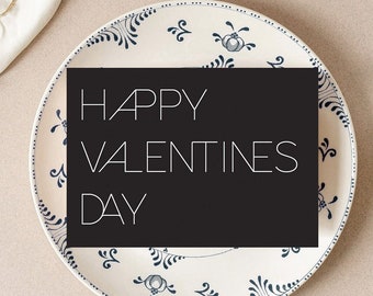 Monochrome Modern Minimal Typography Valentine's card for partner, wife, husband, boyfriend, girlfriend, friend