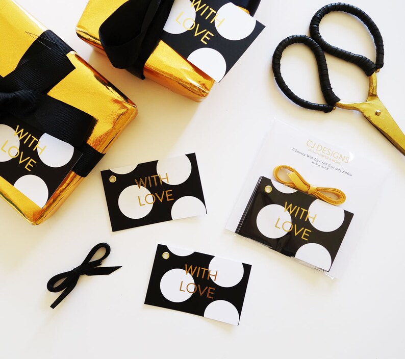 Polka Dot Gold Foil Gift Tags image 1