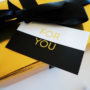 Gold Foil Luxury Letterpressed Gift Tags Wrap