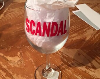Scandal Wine Glass Etsy