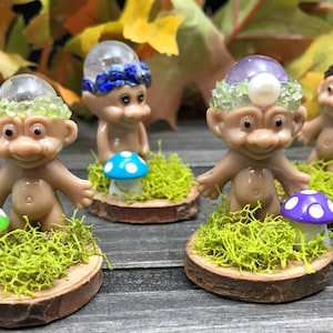 One Tiny Whimsical Crystal Stone Troll ~ Made w/ Real Stones and Crystals ~ So  Cute! ~ Select Troll From Drop Down Menu