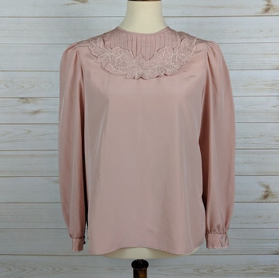 Vintage Pink Victorian Prairie Blouse - image 2