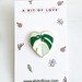 Monstera Albo Enamel Pin Stocking Stuffer Christmas Gift Plant Pin Lapel Pin Hard Enamel Pin Mint Monstera Borsigiana Albo Variegata 