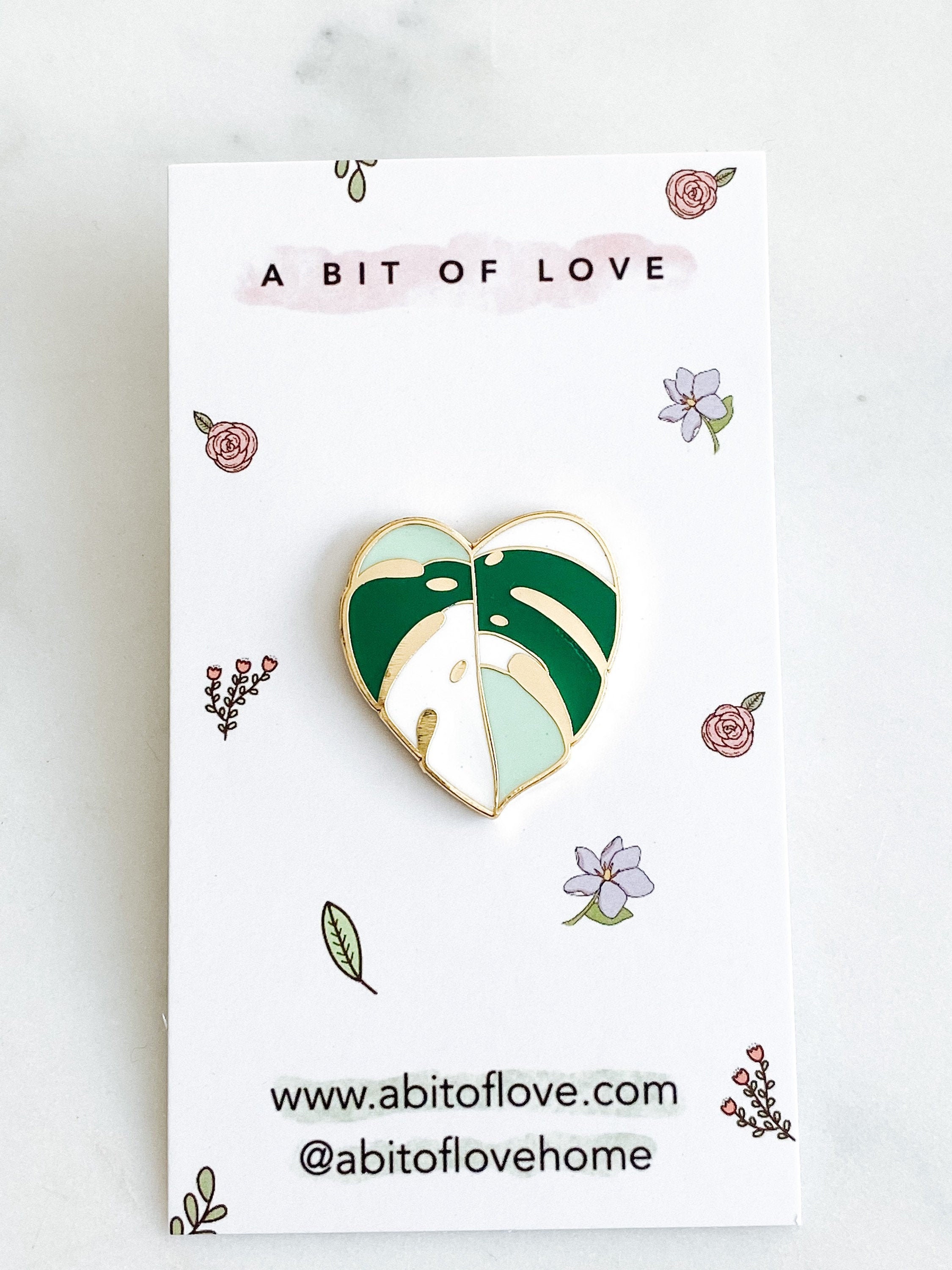 Monstera Albo Enamel Pin Stocking Stuffer Christmas Gift Plant Pin Lapel Pin Hard Enamel Pin Mint Monstera Borsigiana Albo Variegata