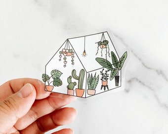 Greenhouse Sticker Terrarium Sticker Hydro Flask Plant Sticker Laptop Decal Car Water Bottle iphone decal Sticker Plant Decal Vinyl Sticker