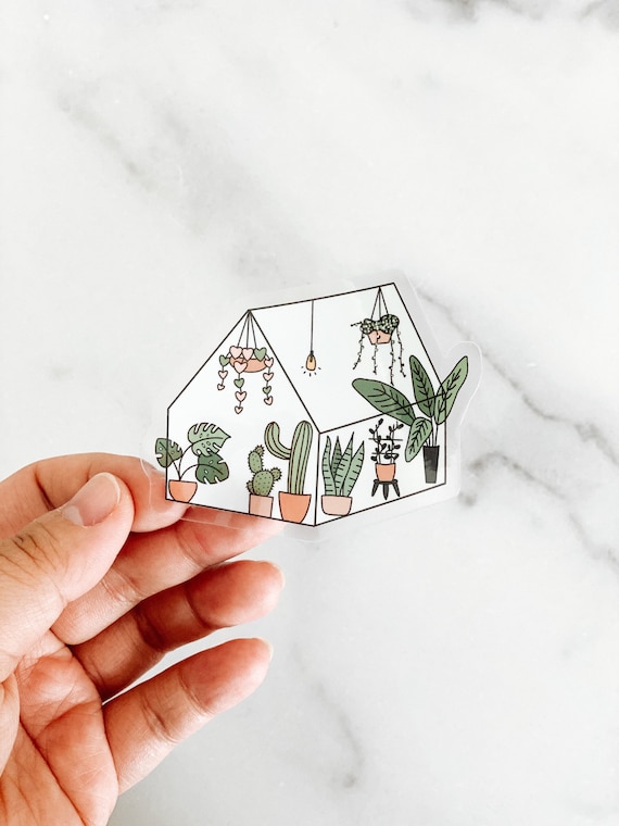 Greenhouse Plant Sticker: Waterproof Terrarium Decal